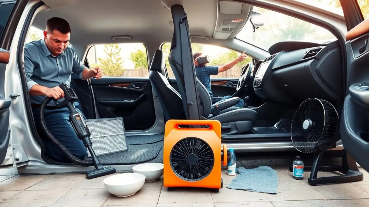 how to get smoke smell out of car