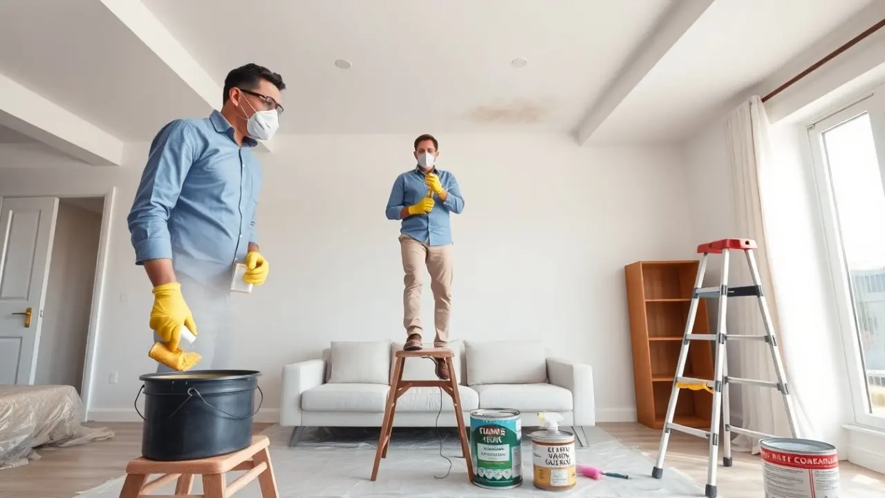 removing nicotine stains from walls and ceilings
